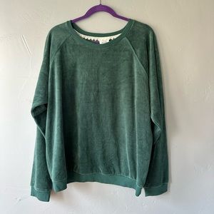 Emerald green velour-like feel sweatshirt, Knox Rose brand, size XXL